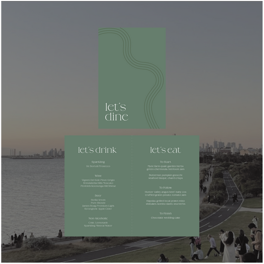 Melbourne Standing Table Menu