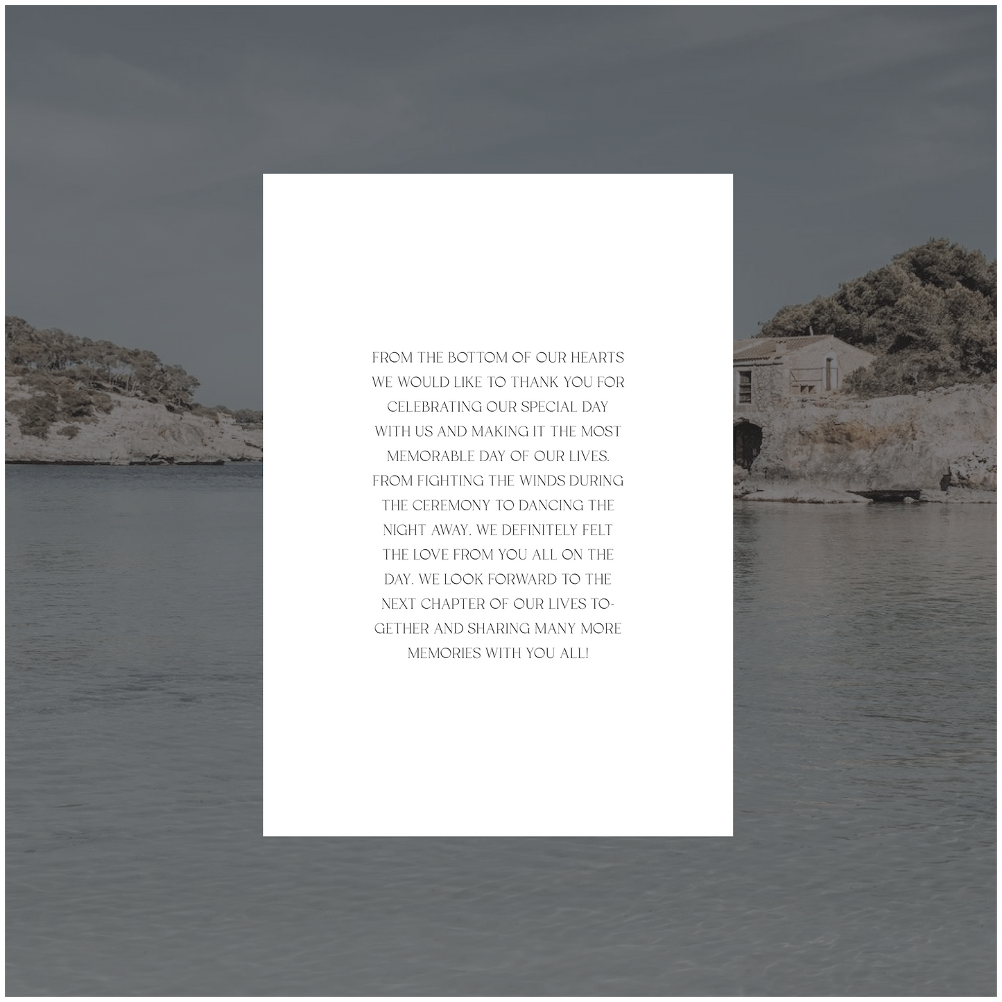 Palma Thank You Card
