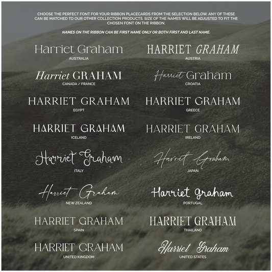 Printed Ribbon Placecards