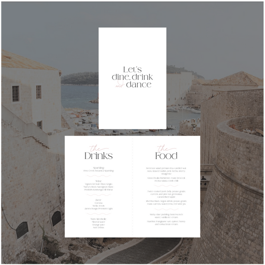 Split Standing Table Menu