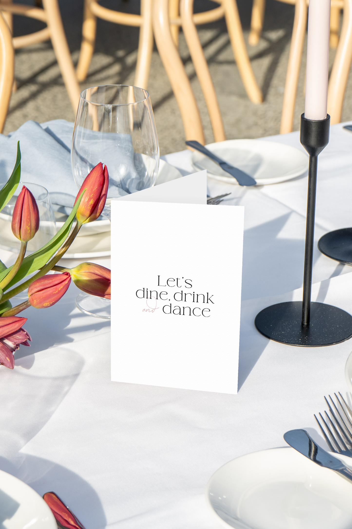 Split Standing Table Menu