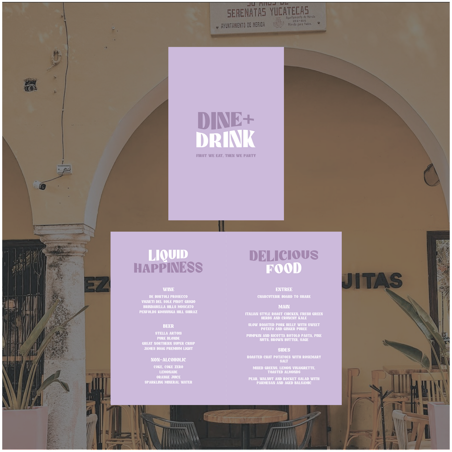 Tulum Standing Table Menu