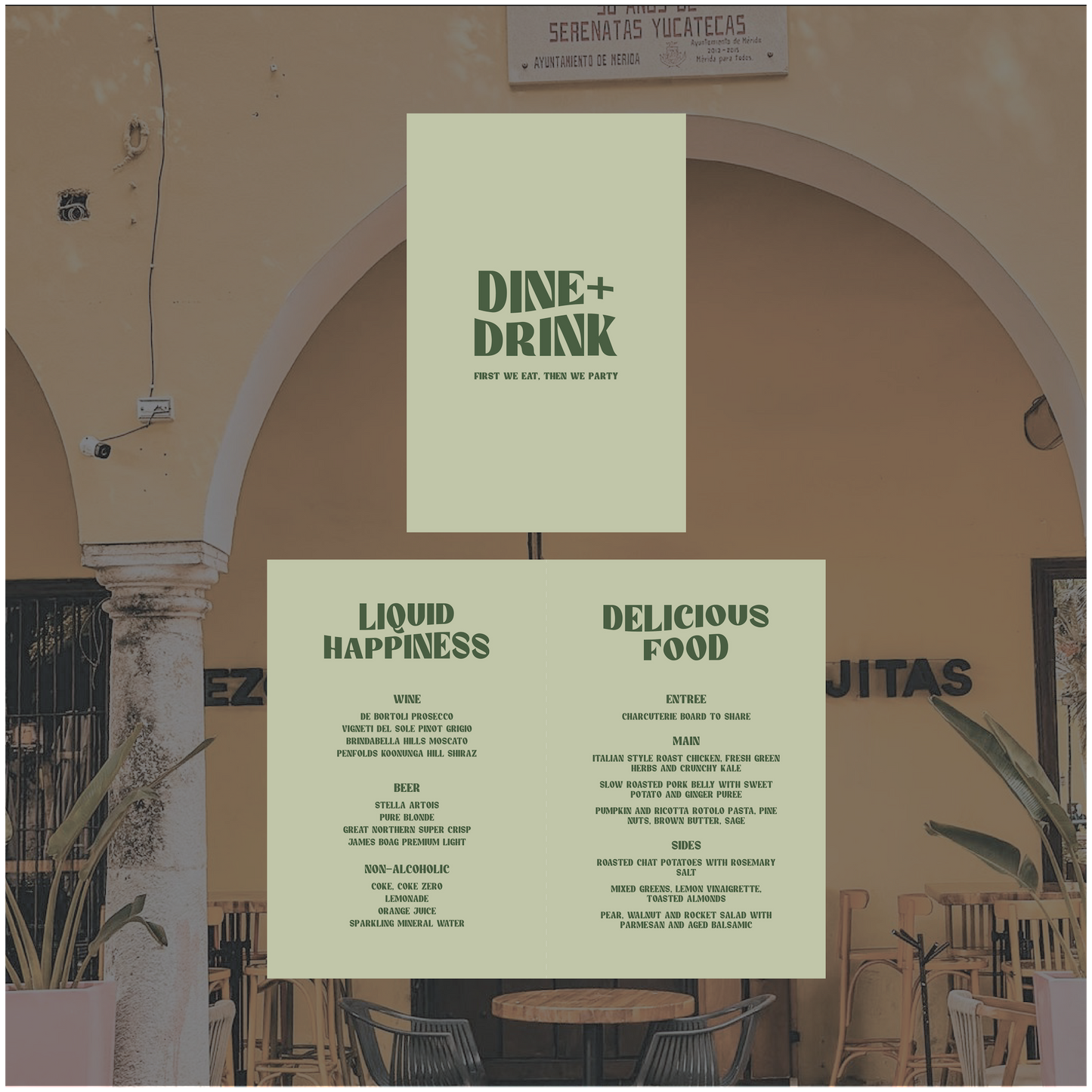 Tulum Standing Table Menu