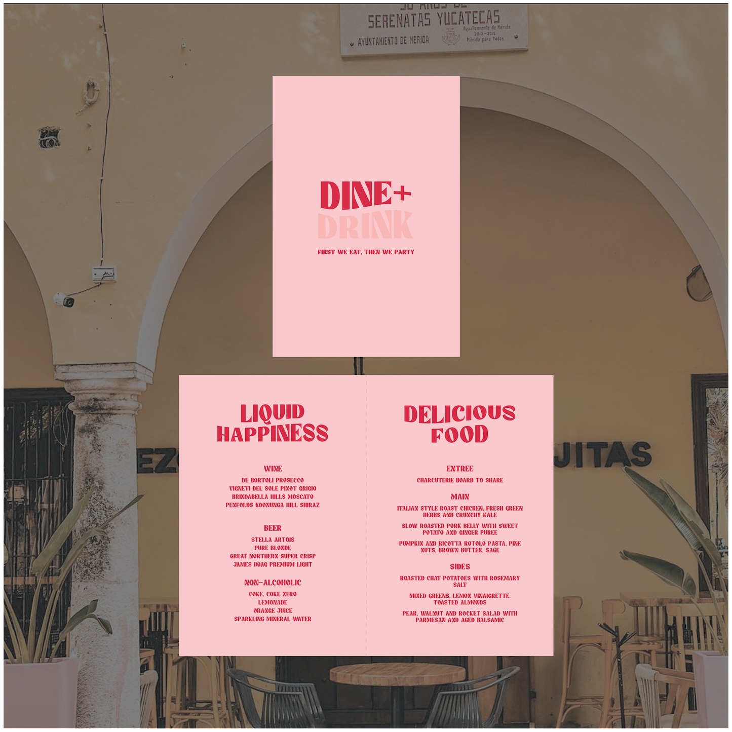 Tulum Standing Table Menu
