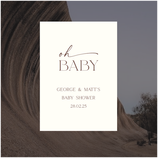 Wave Rock Baby Shower Welcome Sign