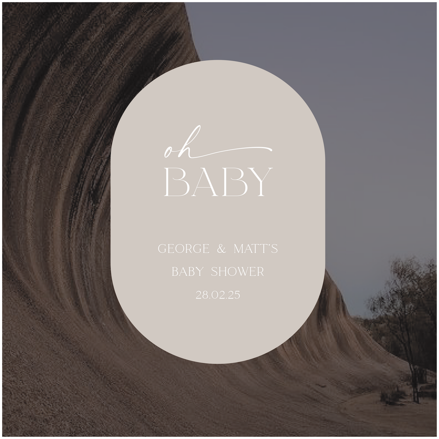 Wave Rock Baby Shower Welcome Sign