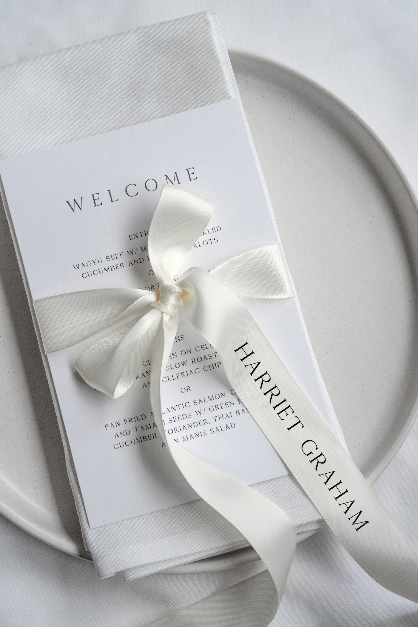 Printed Ribbon Placecards