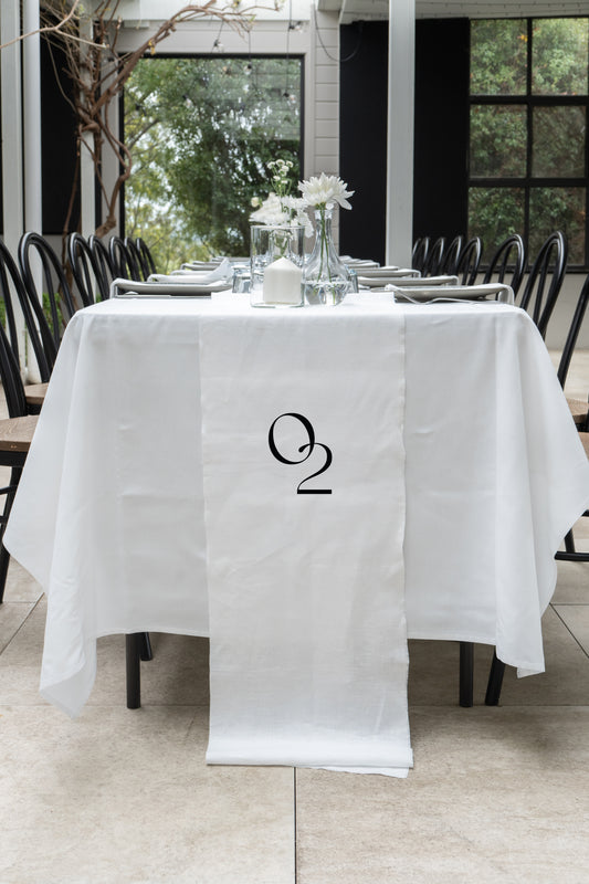 Husavik Linen Table Number